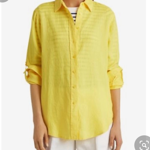 Lauren Ralph Lauren Tops - 🍋 Ralph Lauren 100% Linen Button Down 🍋